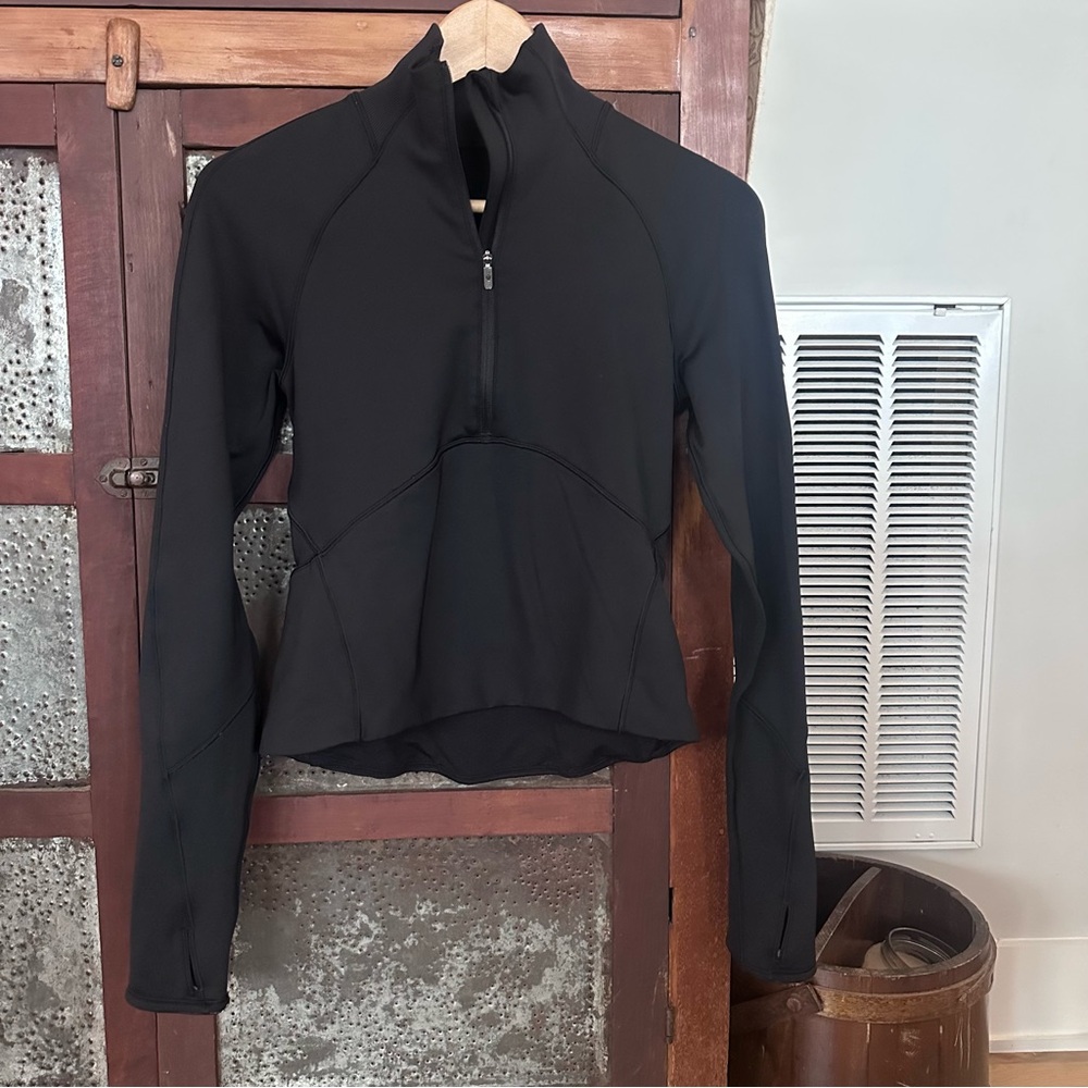 Lululemon Half Zip Jacket Pullover Size 4 Black - image 1